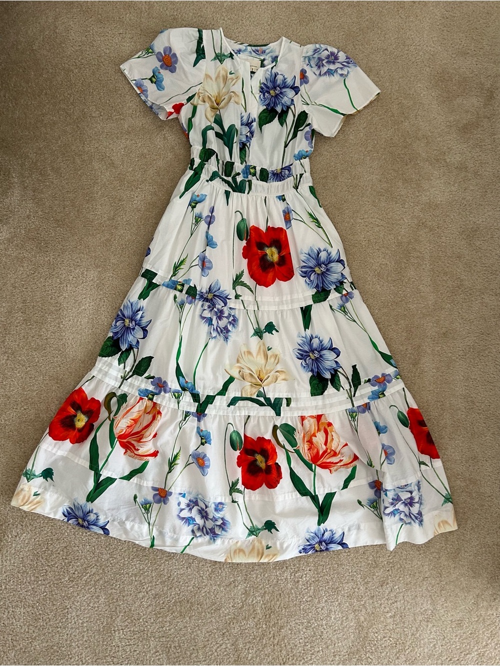 Anthropologie Somerset Floral Tiered Maxi Dress
